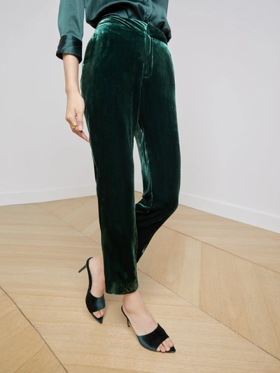 Shop L Agence Rebel Trouser In Forest Green