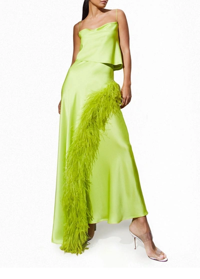 Lapointe Satin Bias Cami In Lime