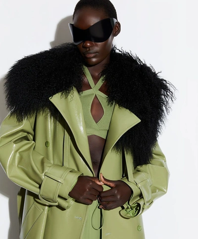 Lapointe Shearling Collar In Black