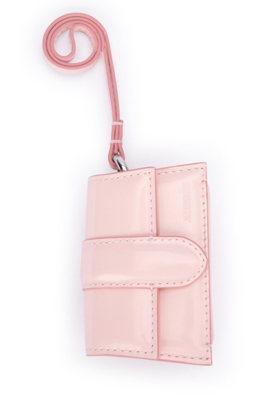 Shop Jacquemus Le Porte Bambino Mini Flap Airpods Case In Pink
