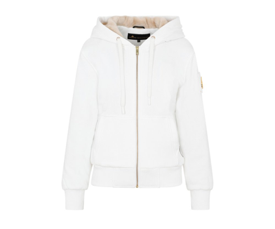Shop Moose Knuckles Madison Bunny Hoodie In White