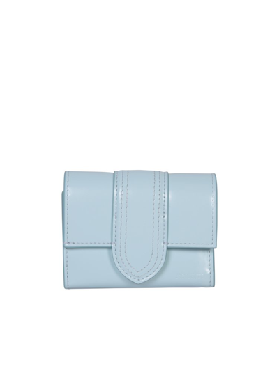 Shop Jacquemus Le Compact Bambino Flap Wallet In Blue