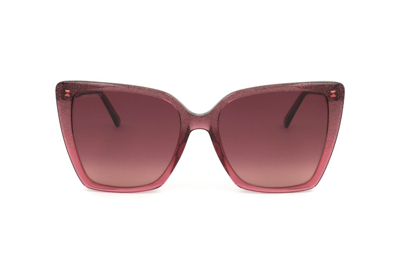 Shop Jimmy Choo Eyewear Lessie Square Frame Sunglasses In Red