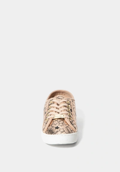 Shop Bebe Daney Logo Sneakers In Rose Gold Fx O