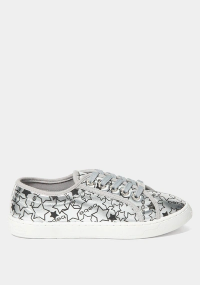 Bebe Daney Logo Sneakers In Silver