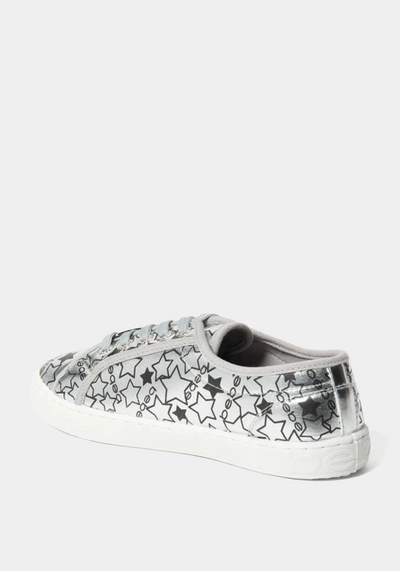 Shop Bebe Daney Logo Sneakers In Silver