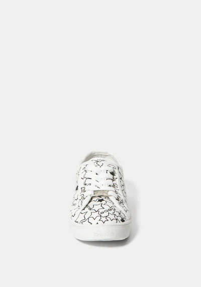 Shop Bebe Daney Logo Sneakers In White