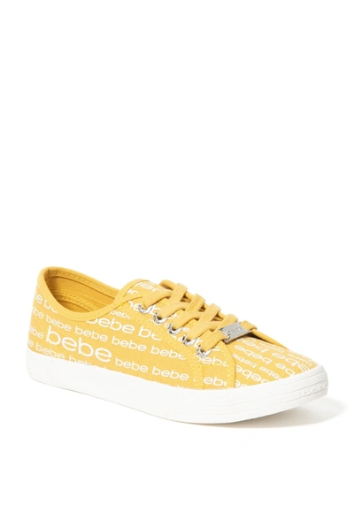 Shop Bebe Daylin Logo Sneakers In Yellow