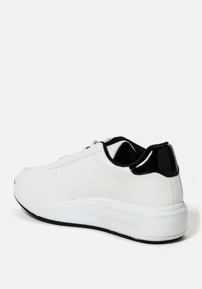 Bebe Lennin Chunky Sneakers In White Black