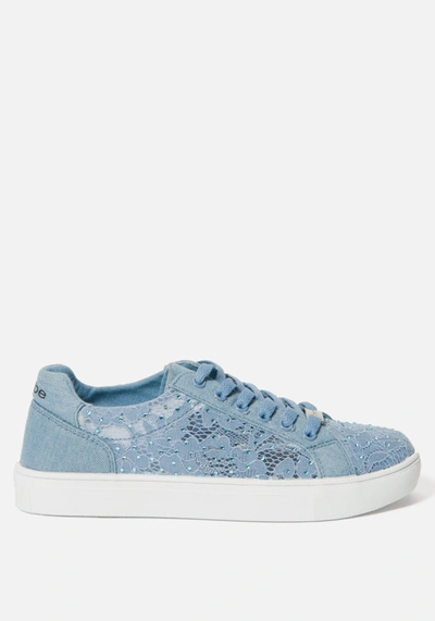 Bebe Chiara Platform Sneakers In Denim