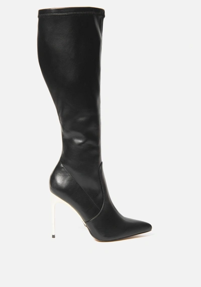 Bebe Valeria Knee High Boots In Black