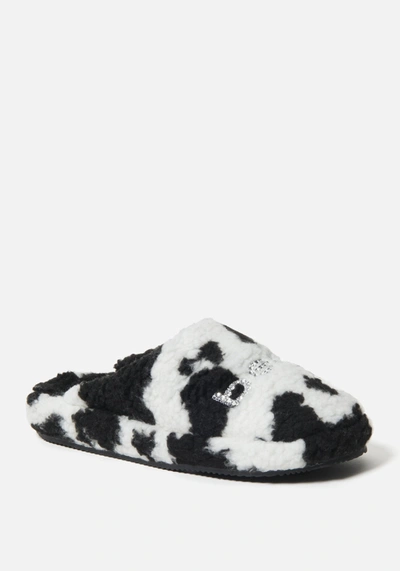 Shop Bebe Molly Faux Fur Slipper In Black Cow