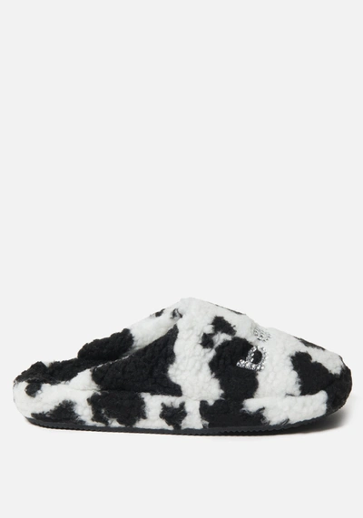 Bebe Molly Faux Fur Slipper In Black Cow