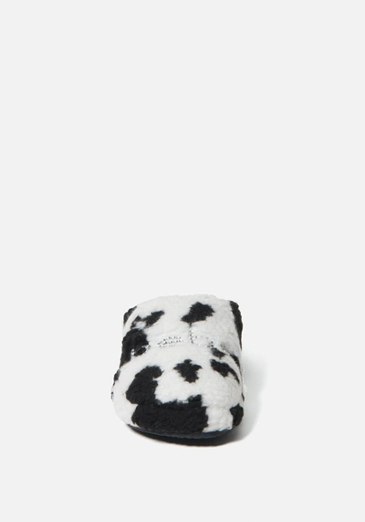 Bebe Molly Faux Fur Slipper In Black Cow