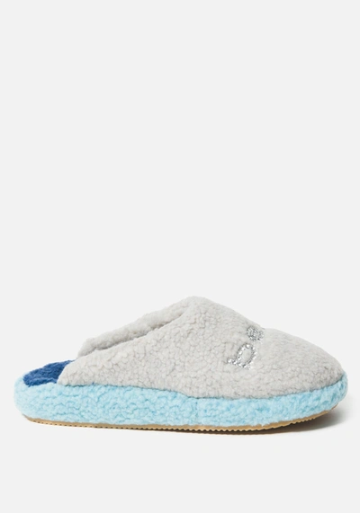 Bebe Molly Faux Fur Slipper In Grey Blue