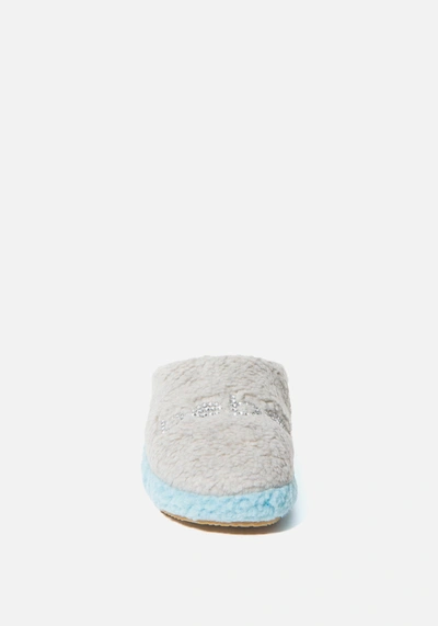 Bebe Molly Faux Fur Slipper In Grey Blue