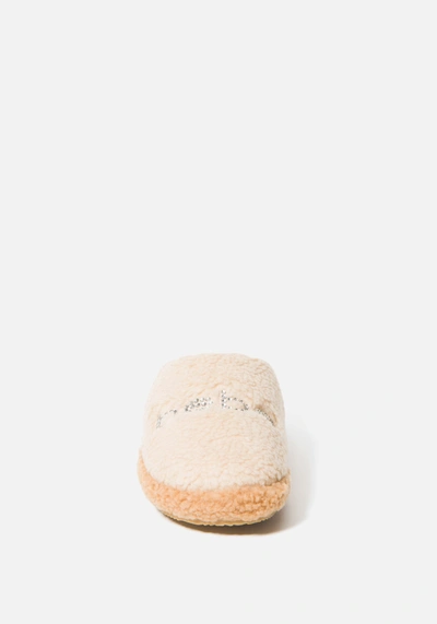 Bebe Molly Faux Fur Slipper In Natural Tan