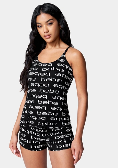 Shop Bebe Logo Cami Short Set In Black