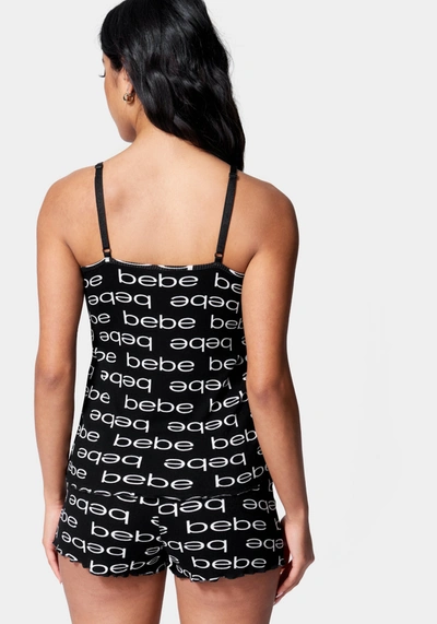 Shop Bebe Logo Cami Short Set In Black