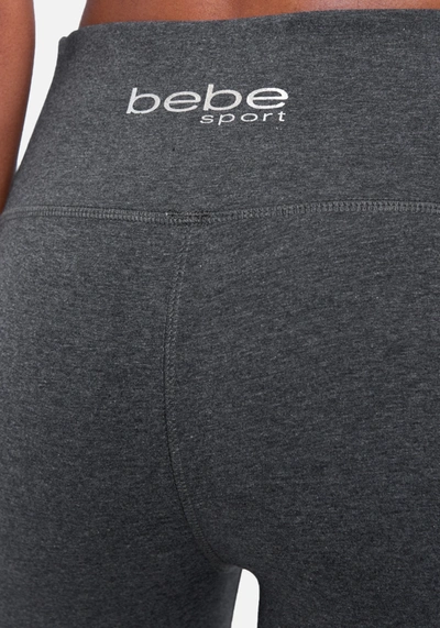 Bebe Sport Basic Capri In Charcoal Grey