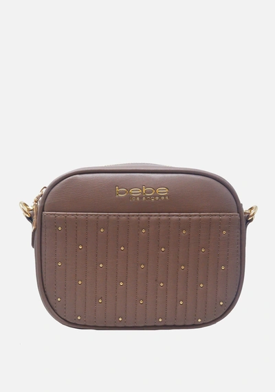 Shop Bebe Aliah Camera Crossbody In Taupe