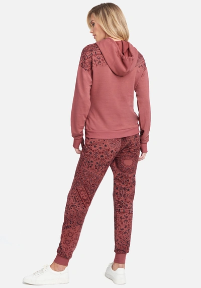 Bebe Bandana Print Jogger In Antique Rose