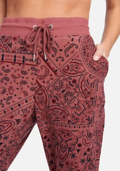 Bebe Bandana Print Jogger In Antique Rose