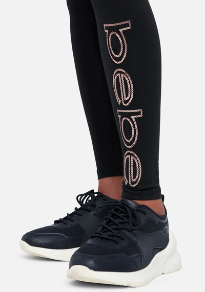 Shop Bebe Sport Sequin Logo Legging In Black