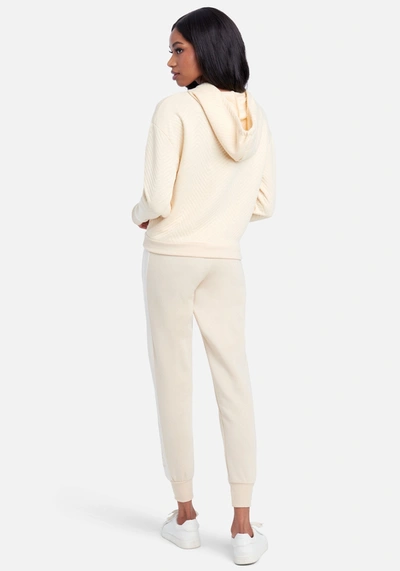 Bebe Contrast Side Insert Jogger In Ivory