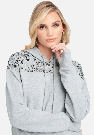 Bebe Bandana Pullover In Heather Grey