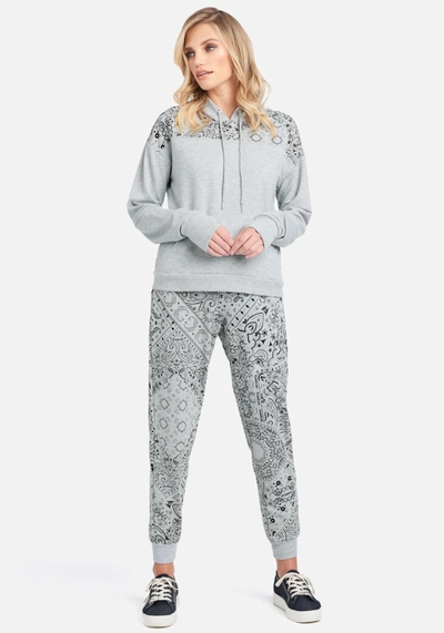Bebe Bandana Pullover In Heather Grey