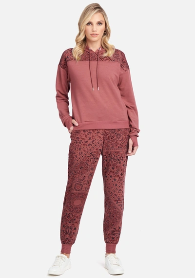 Bebe Bandana Pullover In Antique Rose