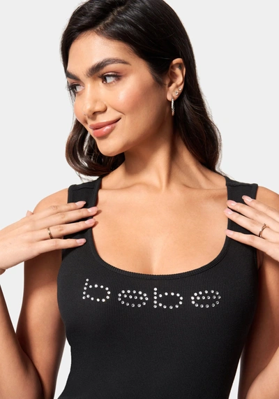 Bebe Tank Logo Dress In Black