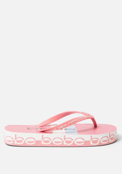 Shop Bebe Kiera Flip Flops In Pink Pvc