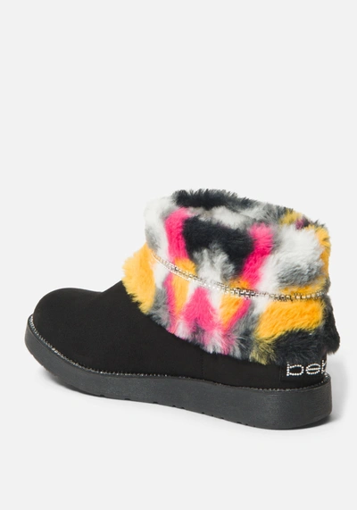 Bebe Nayeli Boots In Black Sudette Multi