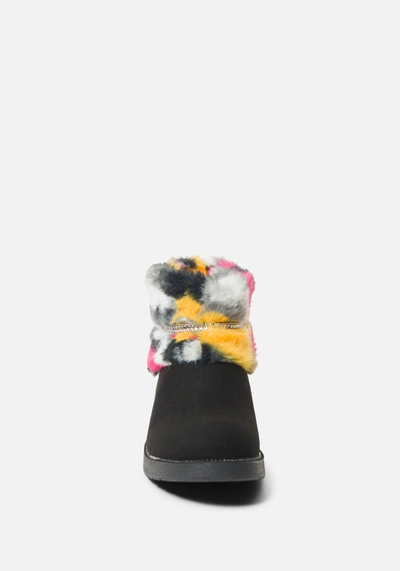 Bebe Nayeli Boots In Black Sudette Multi