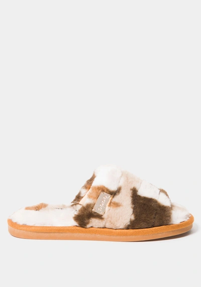 Shop Bebe Sadia Slippers In Jungle Natural