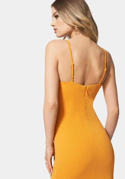Bebe Juniors Womens Cut-out Bodycon Mini Dress In Apricot