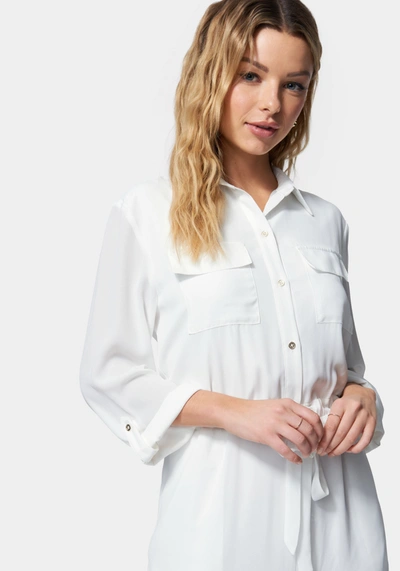 Bebe Utility Pocket Culotte Jumpsuit In Coconut Milk