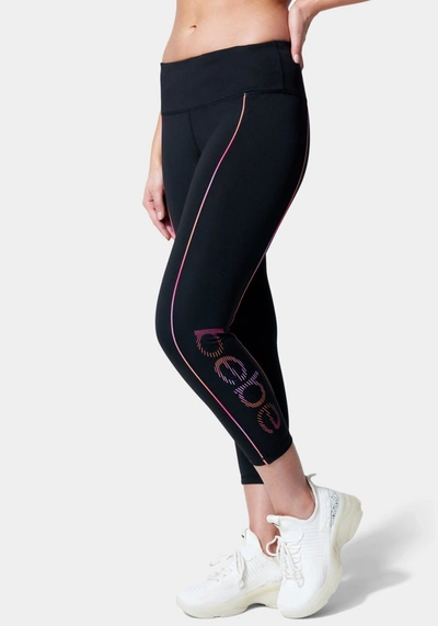 Shop Bebe Gradient  Logo Ankle Legging In Hot Pink Gradient Combo