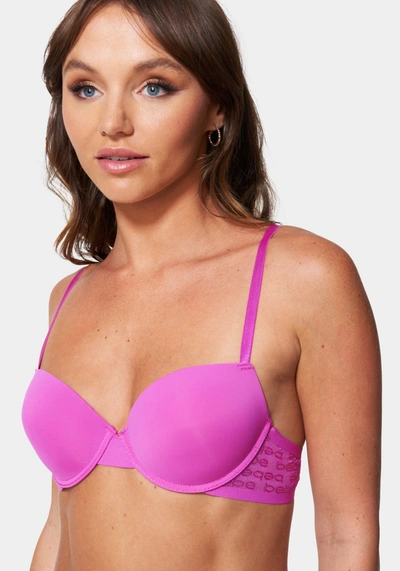 Bebe 2 Pack Micro And Power Mesh Bra In Tropical Pink