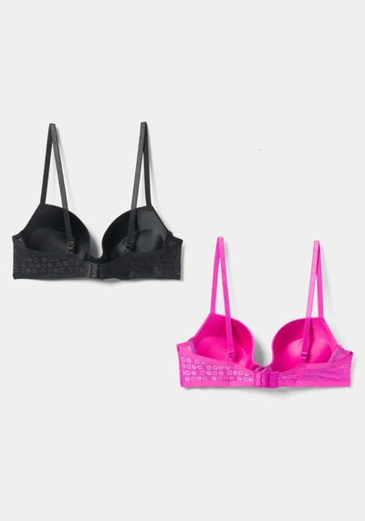Shop Bebe 2 Pack Micro And Power Mesh Bra In Tropical Pink