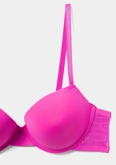 Bebe 2 Pack Micro And Power Mesh Bra In Tropical Pink