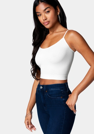 Bebe Seamless Bralette In White Alyssum