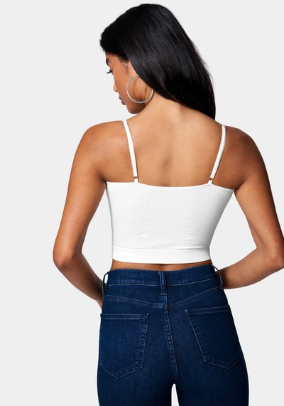 Bebe Seamless Bralette In White Alyssum