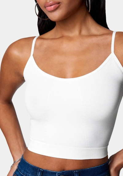 Bebe Seamless Bralette In White Alyssum
