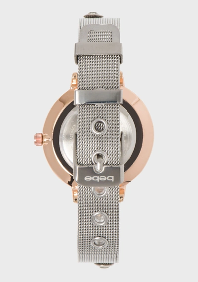 Shop Bebe Two-tone Crystal Band Watch