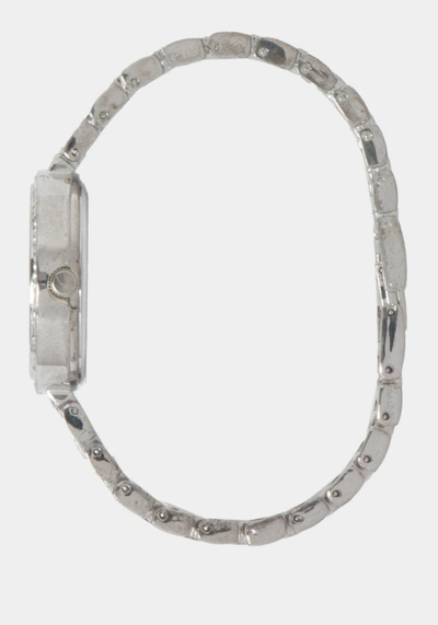 Bebe Silver Dial Crystal Bezel Watch In Silver