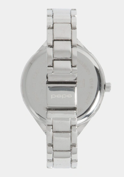 Shop Bebe Silver Dial Crystal Bezel Watch