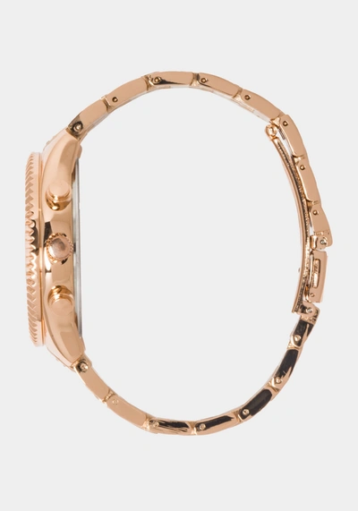 Bebe Full Pave Crystal Dial Coin Edge Bezel Watch In Rose Gold